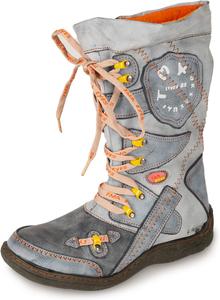 Женские сапоги до середины голени TMA EYES из искусственной кожи с декоративной строчкой, Black