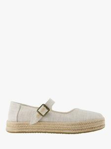 Carolina Mary Jane на платформе эспадрильи TOMS, Cream