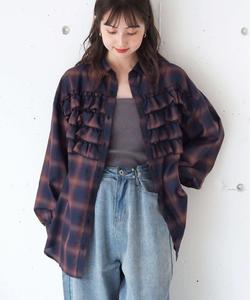 Лучший/Рубашка в клетку с оборками