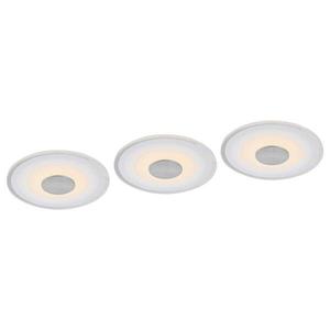 Светодиодный встраиваемый светильник Briloner Verre (3 шт), серебряный