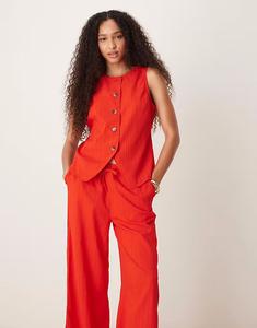 Топ с жатым эффектом Asos Design, оранжево-коричневый