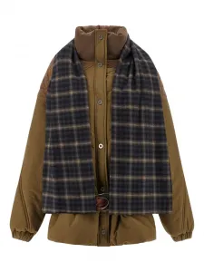 Пуховик Amy с шарфом Marbell, коричневый