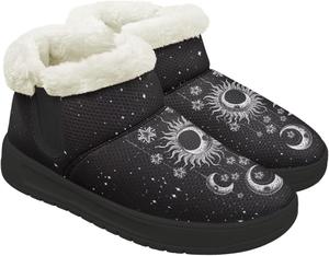 Зимние ботинки для женщин, снегоступы с меховой подкладкой, теплые женские походные и прогулочные туфли, противоскользящие легкие ботинки до щиколотки Chririnla, Sun And Moon