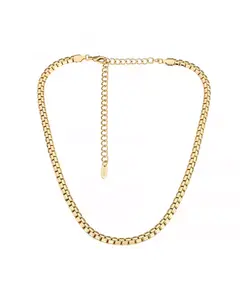 Ожерелье с одинарной цепочкой «Роло», покрытое 18-каратным золотом Ettika, gold