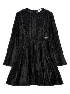 Платье с кристаллами Monnalisa, черный