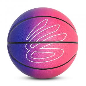 Under Armour Баскетбольный мяч Curry Gradient Collection PU градиентный фиолетово-розовый размер 7 тренировочный unisex