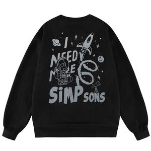 Свитшот унисекс The Simpsons, фруктово-зеленый (с флисовой подкладкой)