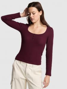 Термопижамный топ хенли Pink, wild rose