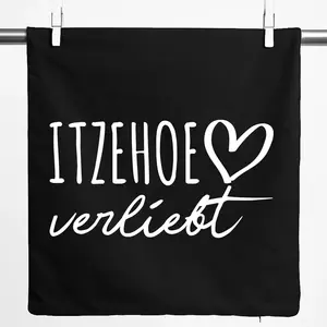 Наволочка Huuraa Itzehoe in Love Gift 40x40см Черный хлопок Itzehoe Present Hellweg Druckerei