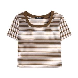 ELLE Футболка Women's Coffee с квадратным вырезом, прямая, умеренного кроя