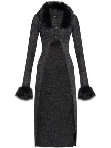 Кардиган с искусственным мехом Misbhv, серый