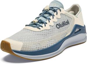 Мужские водные кроссовки OLUKAI 'Ahi, готовые для воды, с индивидуальной шнуровкой, легкие и дышащие, с улучшенным сцеплением и устойчивостью, белый/синий