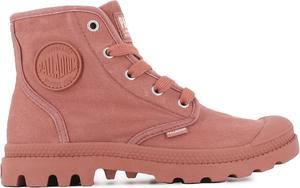 Женские ботинки Palladium Pampa Hi, веганские тканевые ботинки на шнуровке, Rouge
