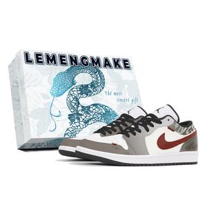 Jordan Air 1 нескользящие износостойкие низкие винтажные баскетбольные кроссовки мужские brown