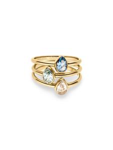 s.Oliver Кольцо из нержавеющей стали с золотым камнем