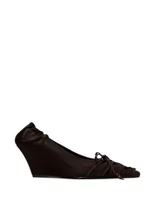 Туфли на танкетке со шнуровкой Tory Burch, коричневый