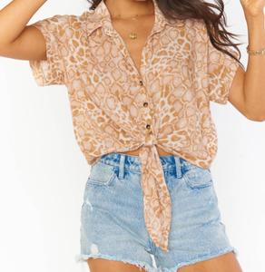 Тилли Топ в песочном гепарде Show Me Your Mumu, цвет sandy cheetah