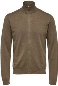 Кардиган SELECTED HOMME "SLHBERG FULL ZIP CARDIGAN NOOS", бежевый