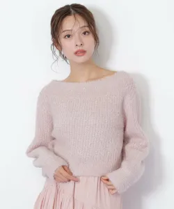 Вязаный свитер с открытыми плечами и блестками Jill By Jill Stuart, цвет Pink