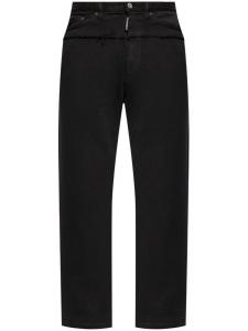 Dsquared2 спортивные брюки из хлопка с джинсовыми вставками, черный