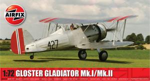 Airfix, пластиковая модель, Gloster Gladiator Mk.I/Mk.II, 1/72