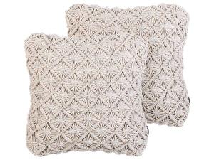 Подушка Beliani 2 шт KIZKALESI, 45x45x45 см цвет beige/creme