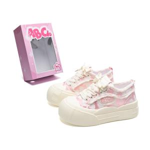 Нескользящие, водонепроницаемые, износостойкие, низкие кроссовки для женщин ABCIO, Chanel-Inspired Pink