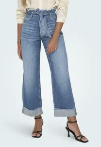 Джинсы-Клеш maddie с широким поясом и отворотами Only, Medium Blue Denim