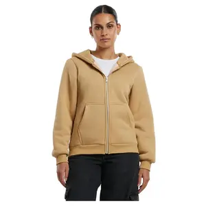 Толстовка Urban Classics Bonded Sherpa full zip, бежевый
