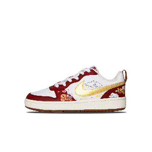 Nike Кроссовки для скейтбординга Court Borough Red Gold Cloud Pattern Cushioning, Wear Resistant Low top Women's Gold Red