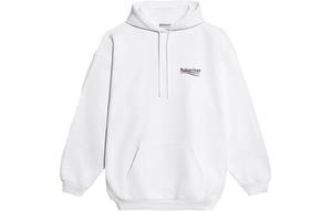 Толстовка женская Balenciaga с капюшоном и карманом, белый