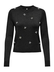 ONLY Свитер 'ONLVENICE' в крапчатом черном цвете