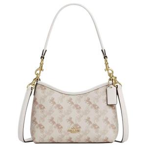 COACH Лавр искусственная кожаная сумка через плечо хобо портативная кроссбоди маленькая женская экрю