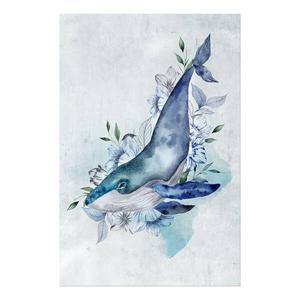 Фреска Artgeist Mr. Whale цвет grau/blau