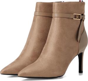 Женские ботильоны Tommy Hilfiger Sleek с острым носком и каблуком-шпилькой, выполненные из искусственной замши., Lt Glazie/Lt Glazie