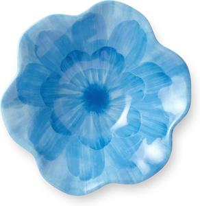 Certified International Wildflower Blue Melamine набор из 4 мисок для супа, салата и закусок, 19 см, 3D цветочный узор, синий