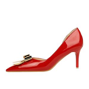 QITUMAUL Стройные каблуки на высоком каблуке женские красные [высота каблука 7,5 см], цвет Red[Heel Height 7.5cm]