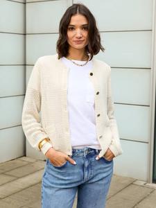 Кардиган Catarina Open Knit Baukjen, Cream