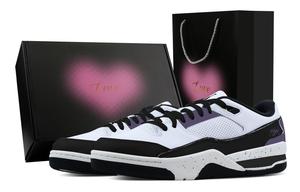 Jordan Кроссовки баскетбольные мужские низкие FLIGHT COURT Purple Solitude Avant Garde, Heart Box Abrasion Resistant Vintage