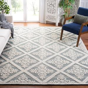 Ковер SAFAVIEH, 244 x 305 см, - коллекция Vermont - большой - Ivory & Green, ручной работы из шерсти, идеально для гостиной, спальни, офиса, столовой (VRM306Y)