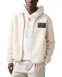 Укороченная флисовая куртка McLaren с вышивкой REISS, слоновая кость/кремовый