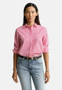 Классическая полосатая блузка reg на пуговицах Gant, Bright Fuschia