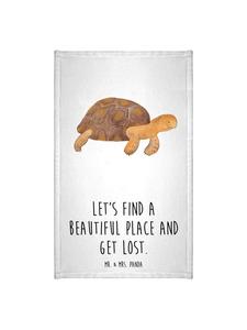 Mr. & Mrs. Panda Черепаха из полотенца, размер M, украшена надписью белого цвета