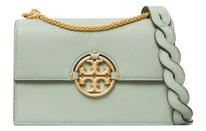 TORY BURCH Кожаная сумка через плечо из коровьей кожи женская фарфорово-голубая