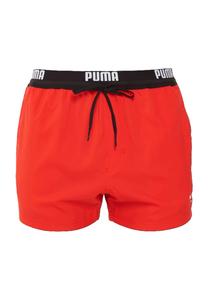 Шорты для плавания с логотипом на поясе Puma, красный
