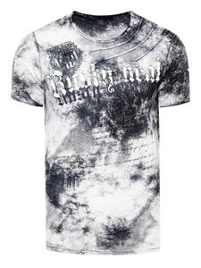 Футболка с принтом тай-дай-батик в сером цвете с логотипом Rusty Neal