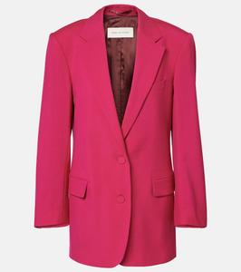 Большой пиджак из шерсти и мохера Dries Van Noten, фуксия