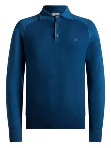 Рубашка-поло с мотивом Пегаса ETRO, синий