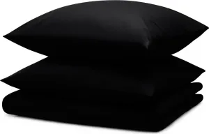 Комплект постельного белья 220x220 см + 2 наволочки 40x70 см - простыни из микрофибры 220x220 см - комплект постельного белья из 3 предметов, черный Blumtal