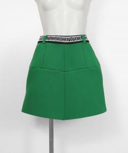 Вязаная юбка с логотипом на талии